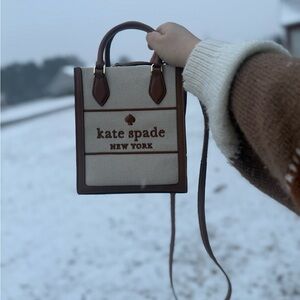 Kate Spade Brown and Cream Mini Bag